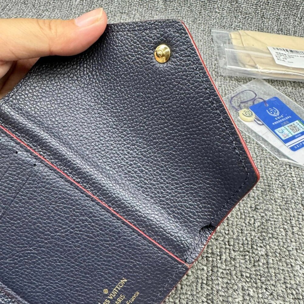 Authentic Louis Vuitton Victorine Navy Monogram Leather Wallet - Picture 11 of 15